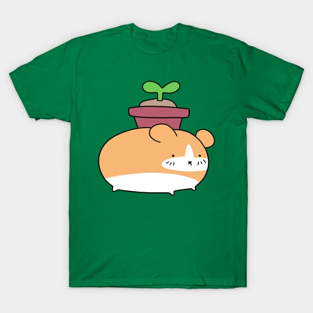 Potted Plant Hamster T-Shirt by saradaboru